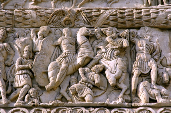 Galerius victorious over Narses at the Battle of Satala, 298 CE (Thessaloniki)